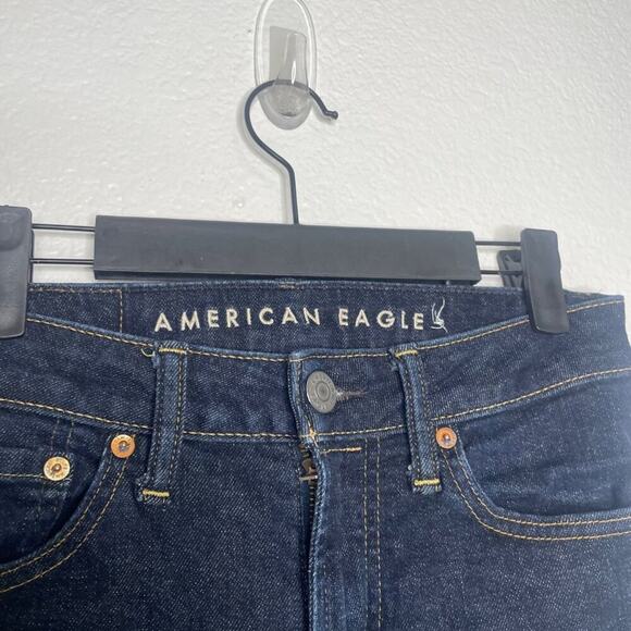 American Eagle Mens Size 28 Next Level Airflex Slim Straight Dark Wash Denim - Picture 13 of 16